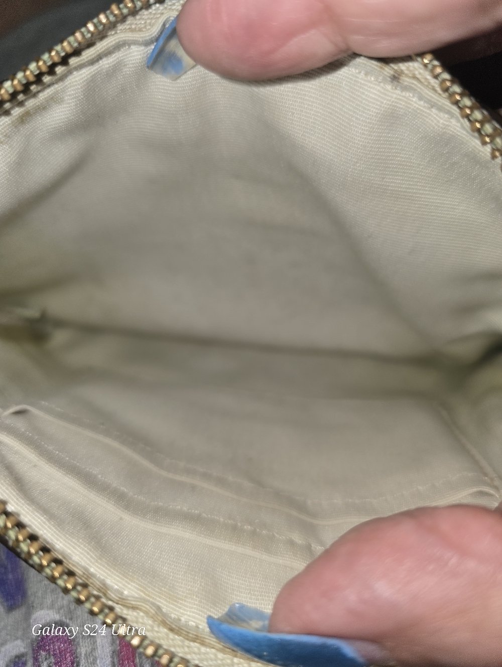 Coach Embossed Ivory Wristlet - Picture 2 of 2